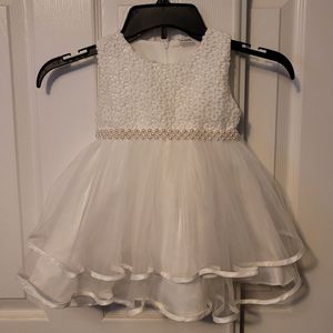 Baby Infant Toddler Girl Flower Lace Wedding Party Dress 6-12 months